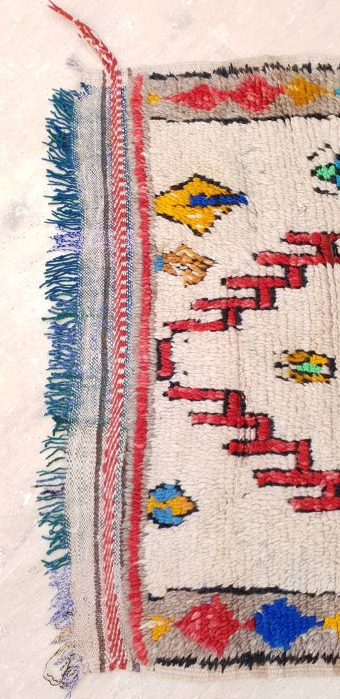 Vintage Azilal Berber Rug, 3x5.2, Authentic Moroccan Rug