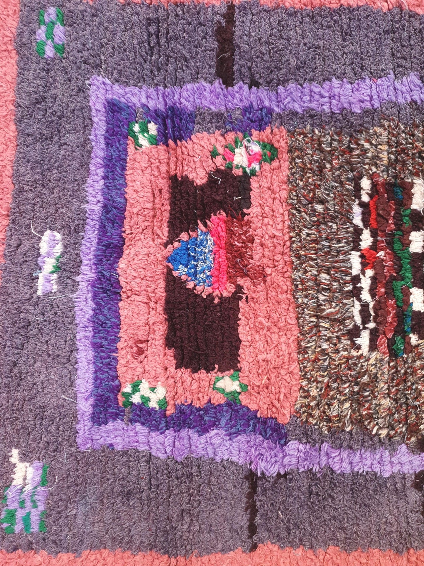 Unique Moroccan Handmade Rug 3.1x5.6 Vintage Berber Art Piece rug