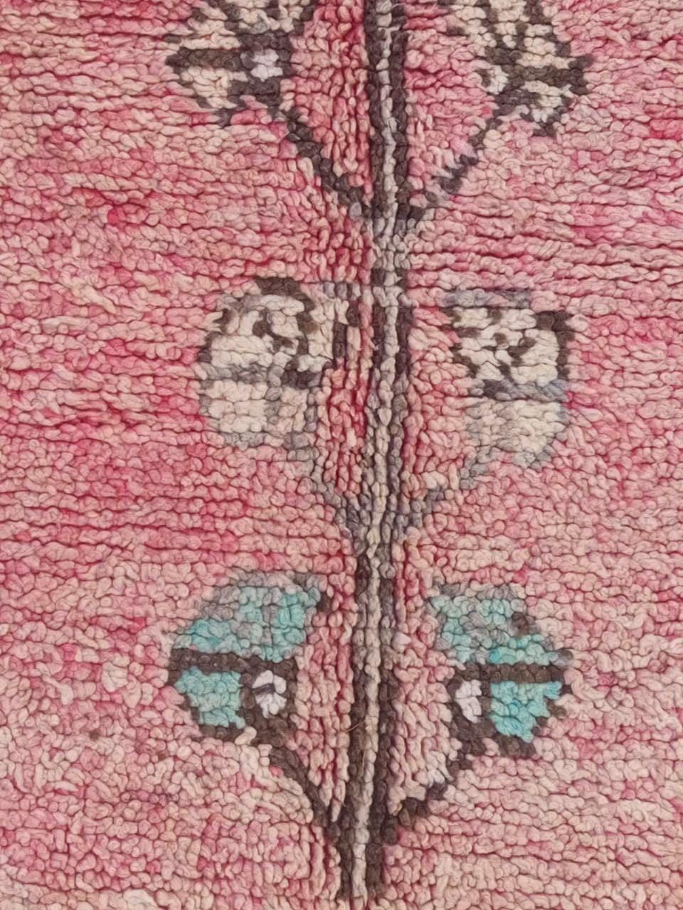 Vintage Moroccan Rugs 5.7x11.2 Blush pink pastels Gorgeous Boujaad rug, salmon boujad rug, blush large bedroom rug