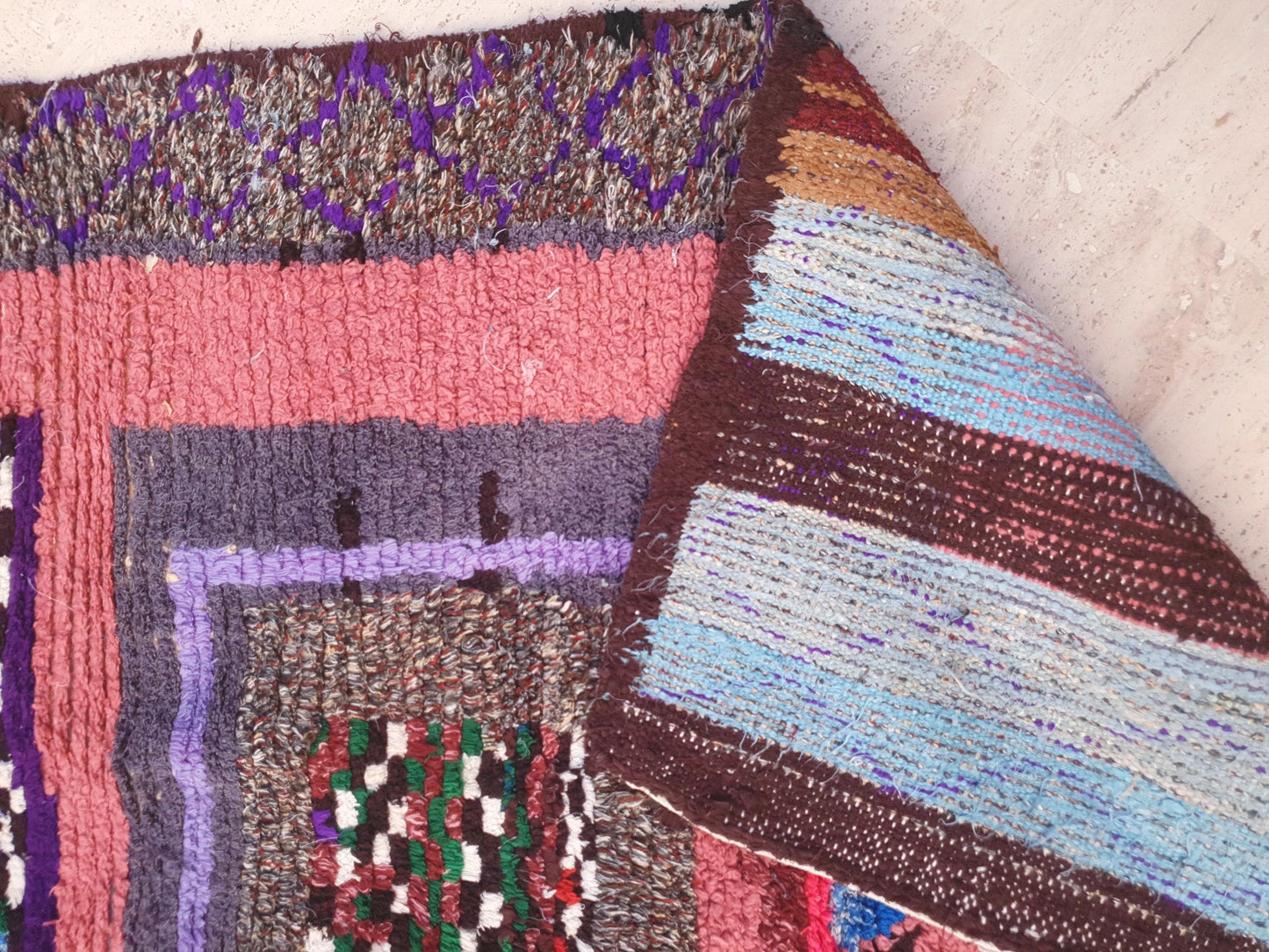 Unique Moroccan Handmade Rug 3.1x5.6 Vintage Berber Art Piece rug