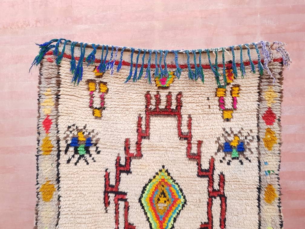 Vintage Azilal Berber Rug, 3x5.2, Authentic Moroccan Rug
