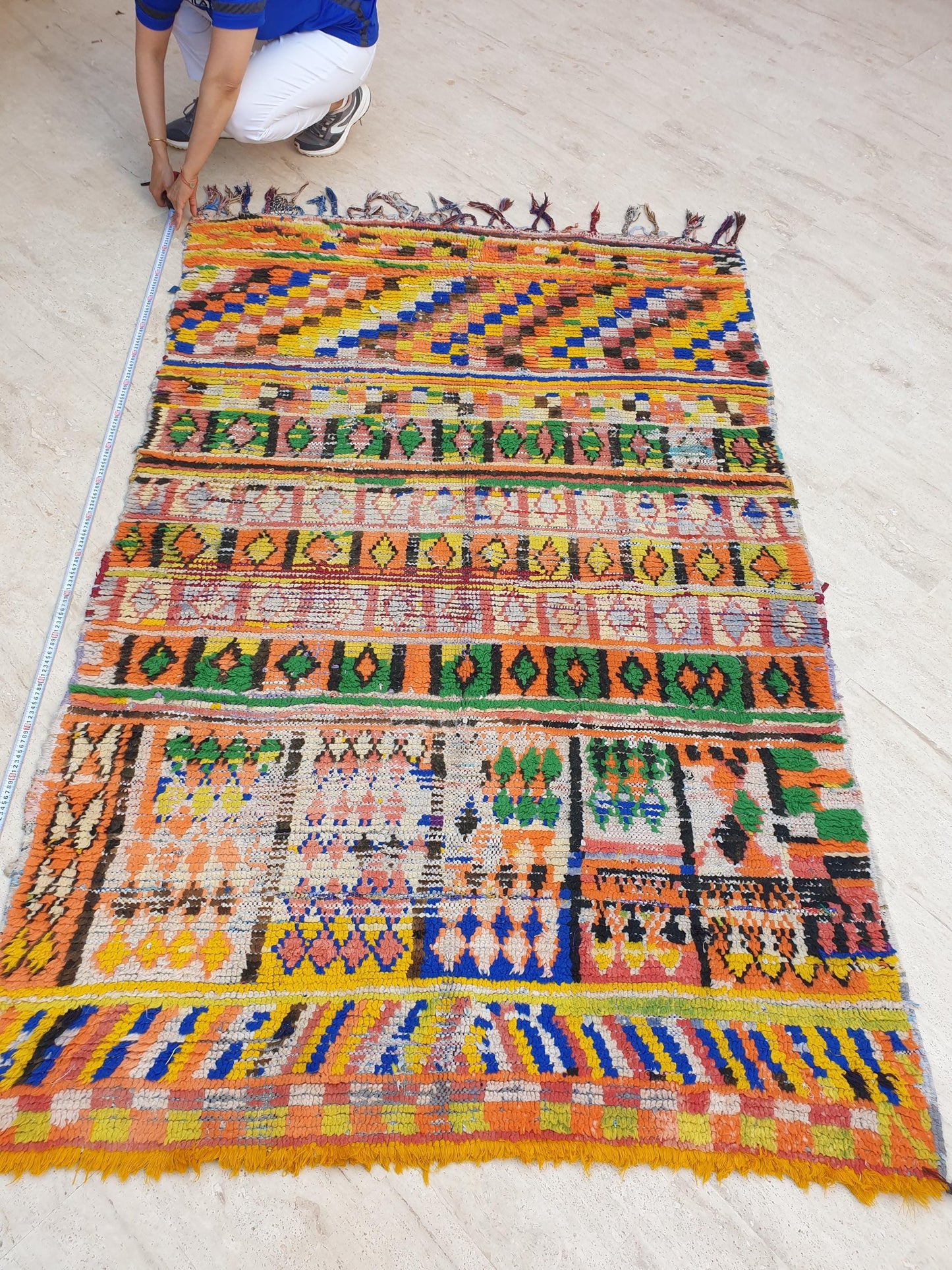 Vintage Moroccan Rug 5x7.5 Gorgeous Midcentuy Rug | Vintage Boujaad Rug | Boujad Rug | Bedroom rug
