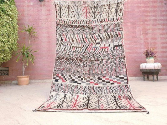 Vintage Moroccan Rug 4x7.7 Gorgeous Vintage Azilal Rug Gray Berber Rug | Unique Morrocan rug | bedroom rug, Kitchen rug