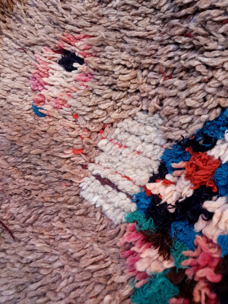 Vintage Moroccan Rug 4.8x10.3 Gorgeous trubal rug, wool berber rug, boujad rug handmade rug living room berber rug