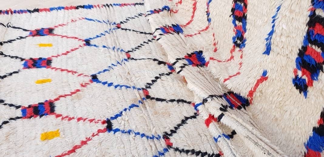 Vintage Moroccan Azilal Rug, Large Tribal Bedroom Rug (4.25x13 ft)