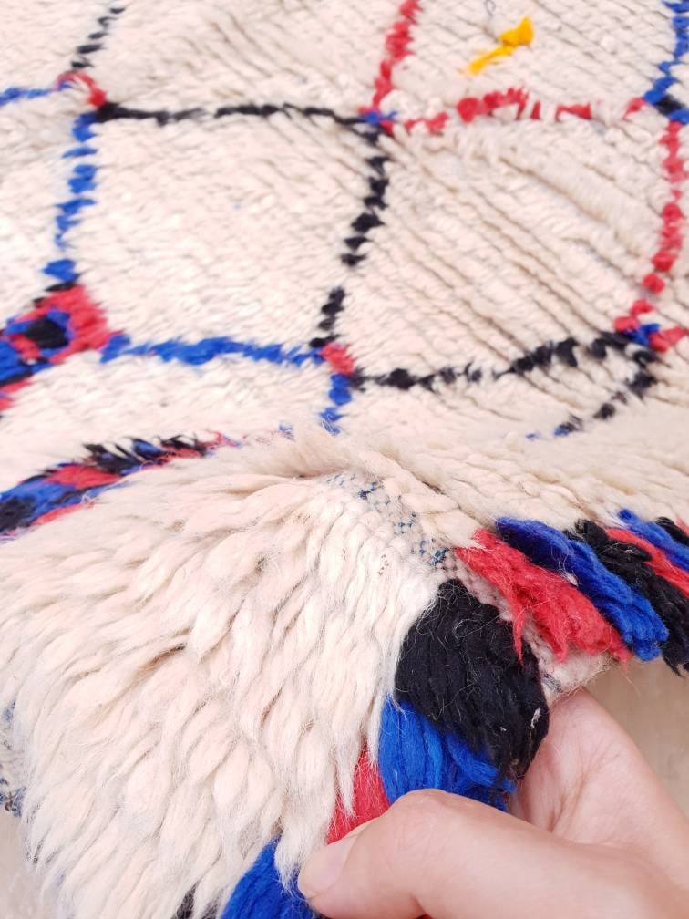 Vintage Moroccan Azilal Rug, Large Tribal Bedroom Rug (4.25x13 ft)