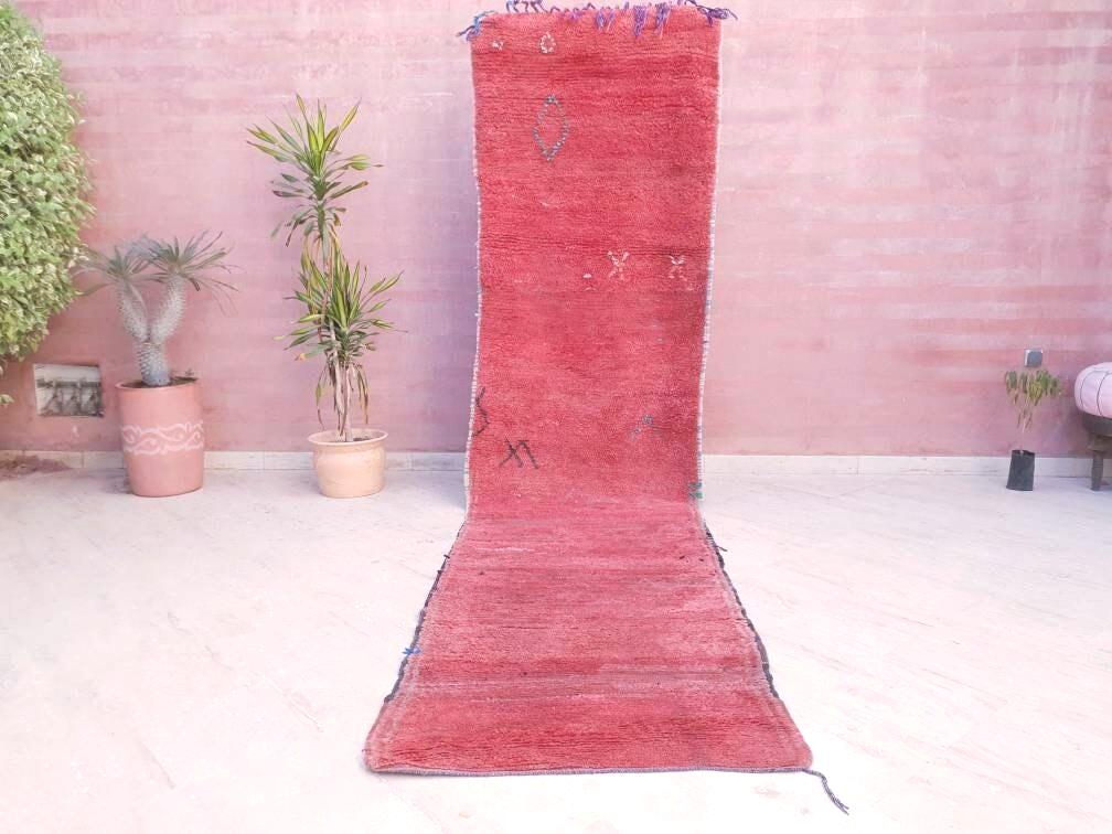 Vintage Moroccan Rug 3.2x12.5 Gorgeous Boujaad Unique runner Rug | Antique Entryway Rug | hallway rug