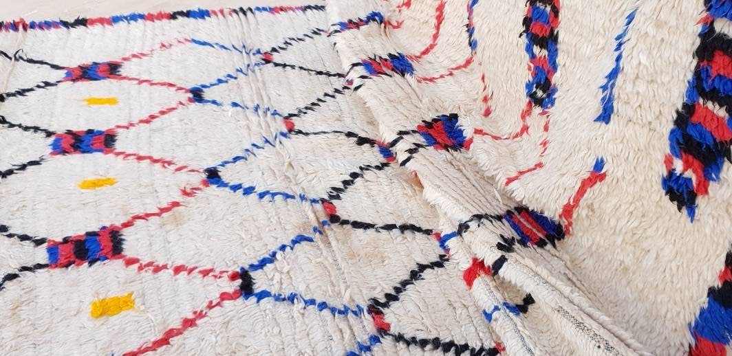 Vintage Moroccan Azilal Rug, Large Tribal Bedroom Rug (4.25x13 ft)