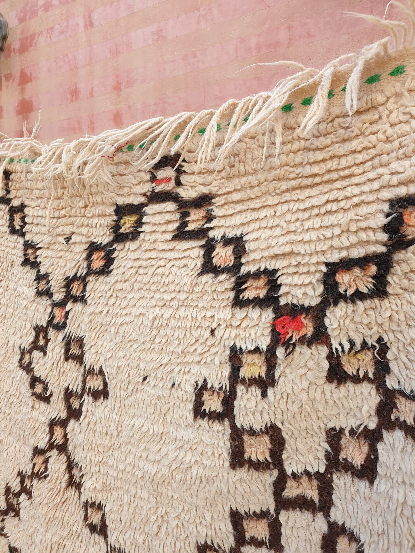 Vintage Berber Azilal Rug 5x10.5, Beige Moroccan Rug