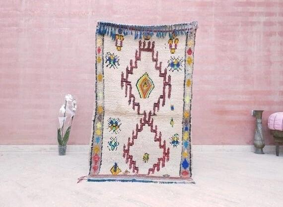 Vintage Azilal Berber Rug, 3x5.2, Authentic Moroccan Rug