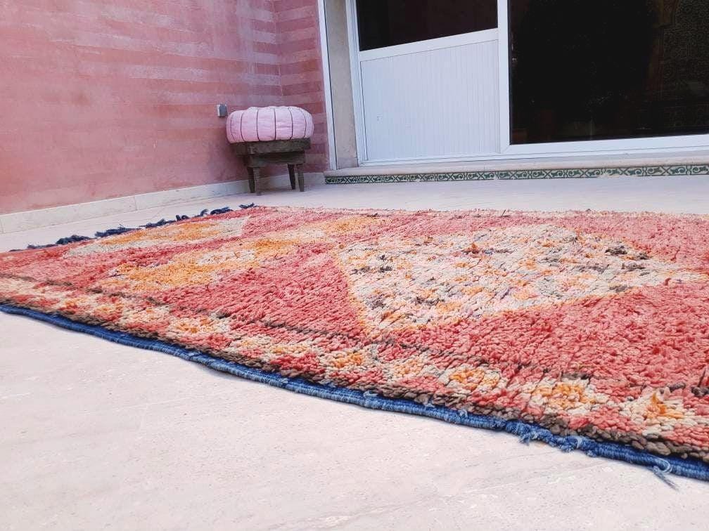 Gorgeous Vintage Moroccan Rug 5x11.5 Marvelous Vintage Boujaad rug | Large Berber rug boujad rug blush beni ourain rug