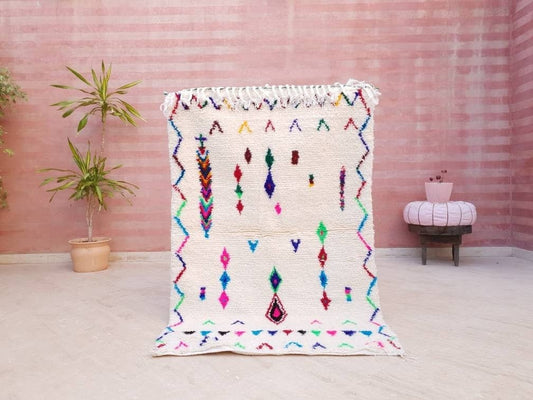 Moroccan rug, Azilal rug "Candy Castle" Colorful Rug Berber wool rug, bedroom rug living room rug nursery bedside children rug