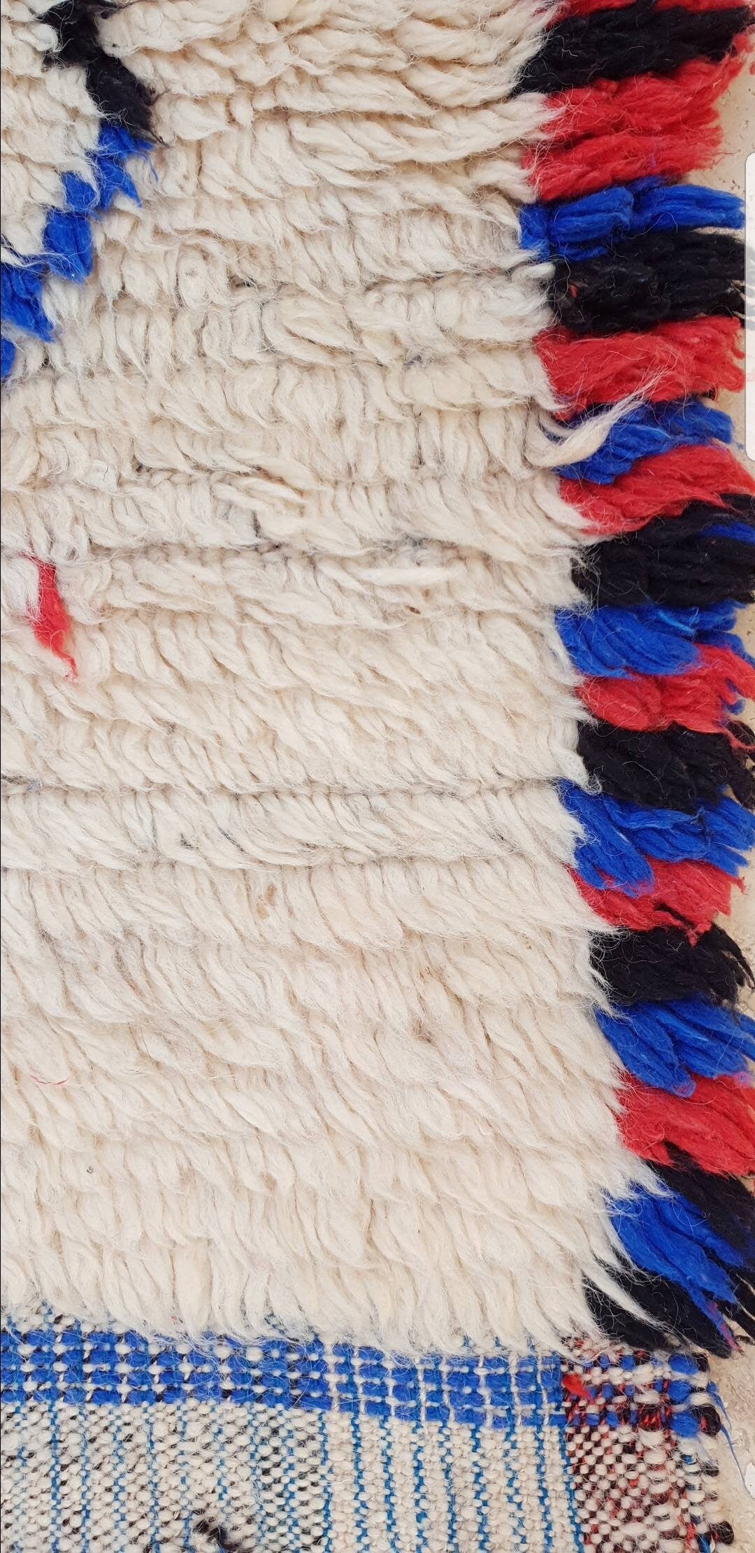 Vintage Moroccan Azilal Rug, Large Tribal Bedroom Rug (4.25x13 ft)