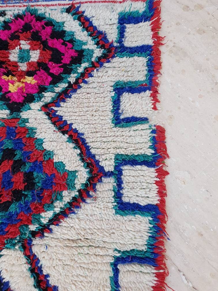 Vintage Azilal Moroccan Rug, Berber Runner Rug (3.3x6.5)