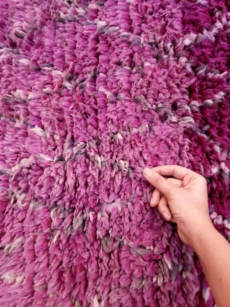 Vintage Moroccan Rug 3.5x6.2 Gorgeous Purple Boujaad rug, Tribal rug, Unique rug,  purple wool rug boujaad Wool rug