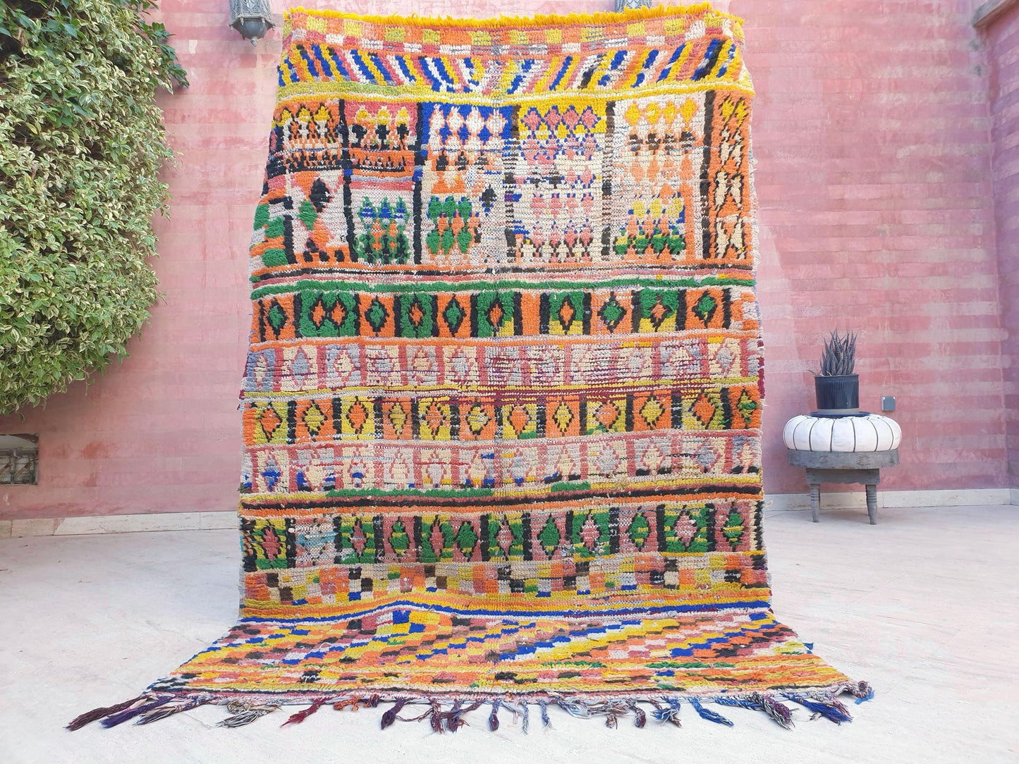 Vintage Moroccan Rug 5x7.5 Gorgeous Midcentuy Rug | Vintage Boujaad Rug | Boujad Rug | Bedroom rug