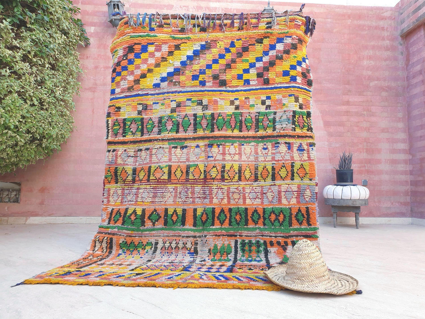 Vintage Moroccan Rug 5x7.5 Gorgeous Midcentuy Rug | Vintage Boujaad Rug | Boujad Rug | Bedroom rug