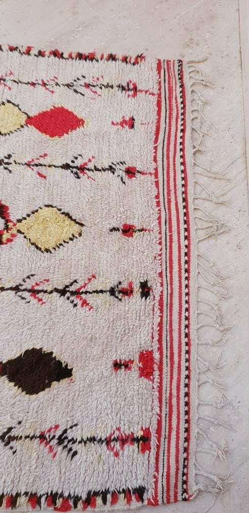 Vintage Azilal Berber Rug 5x11, Large Moroccan Handmade Rug