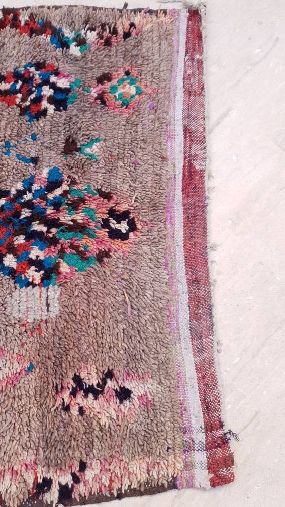 Vintage Moroccan Rug 4.8x10.3 Gorgeous trubal rug, wool berber rug, boujad rug handmade rug living room berber rug