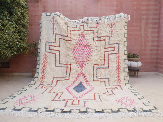 Gorgeous Moroccan Rug 8.3x10.3 Finest Soft Moroccan Rug by ME, Berber Azilal Rug, beni ourain rug, Nursery rug