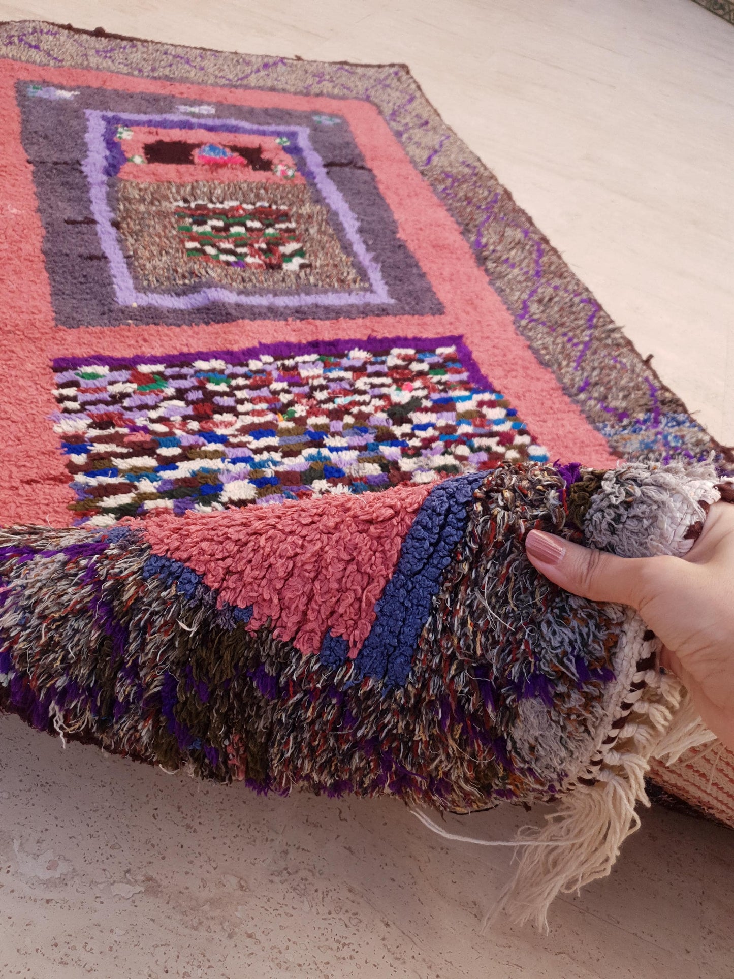 Unique Moroccan Handmade Rug 3.1x5.6 Vintage Berber Art Piece rug