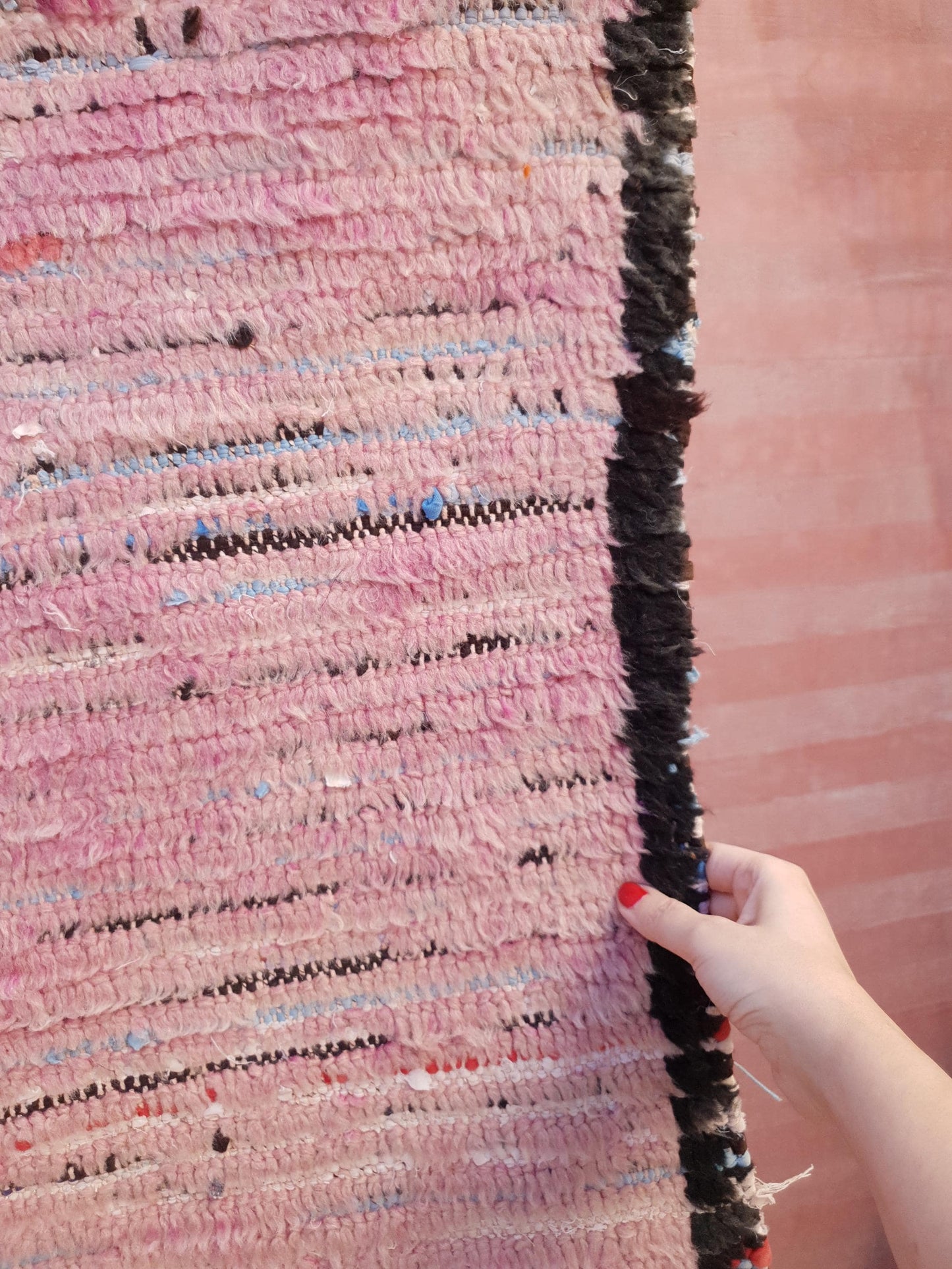 Vintage Moroccan Runner Rug 3.2x10  Gorgeous Boujaad Rug "Purple Dream" Runner rug Blush mauve Lavender rug