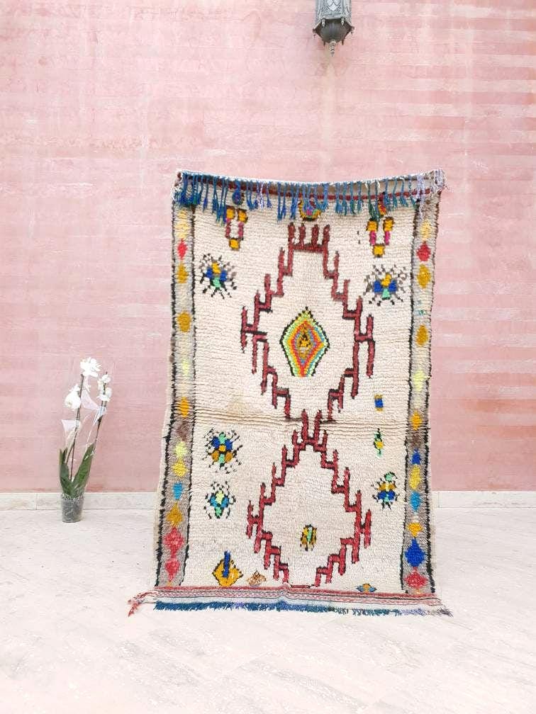 Vintage Azilal Berber Rug, 3x5.2, Authentic Moroccan Rug