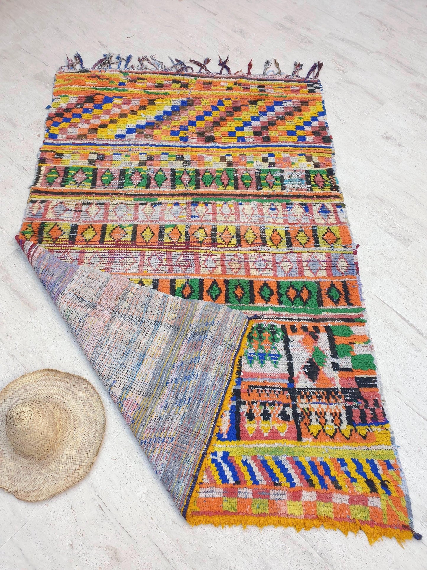 Vintage Moroccan Rug 5x7.5 Gorgeous Midcentuy Rug | Vintage Boujaad Rug | Boujad Rug | Bedroom rug