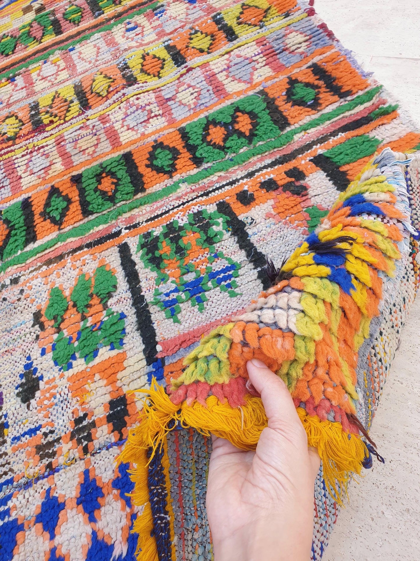 Vintage Moroccan Rug 5x7.5 Gorgeous Midcentuy Rug | Vintage Boujaad Rug | Boujad Rug | Bedroom rug